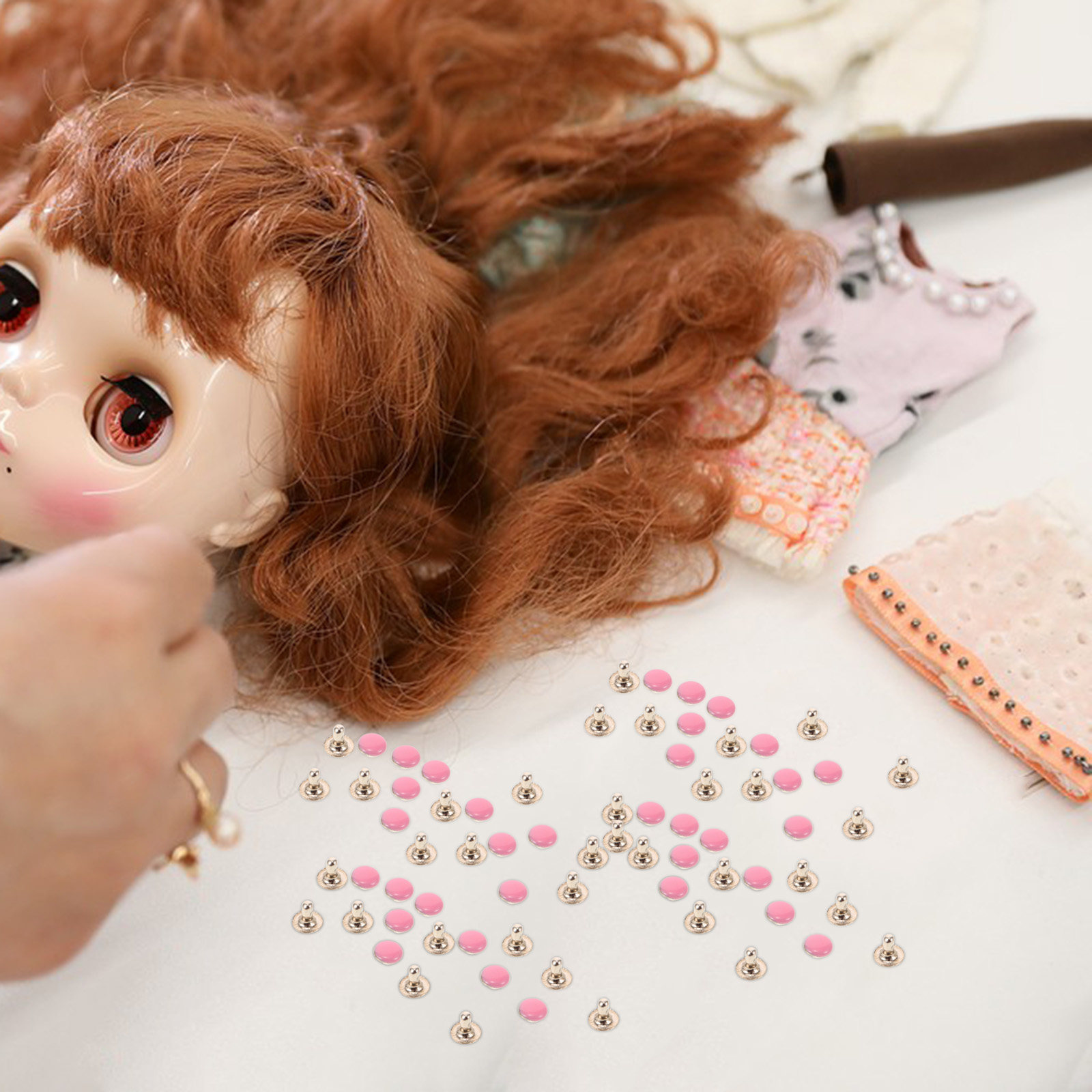 100Pcs Tiny Rivets Caps Decora - огляд і ціна Sewing Eyelet Fabric