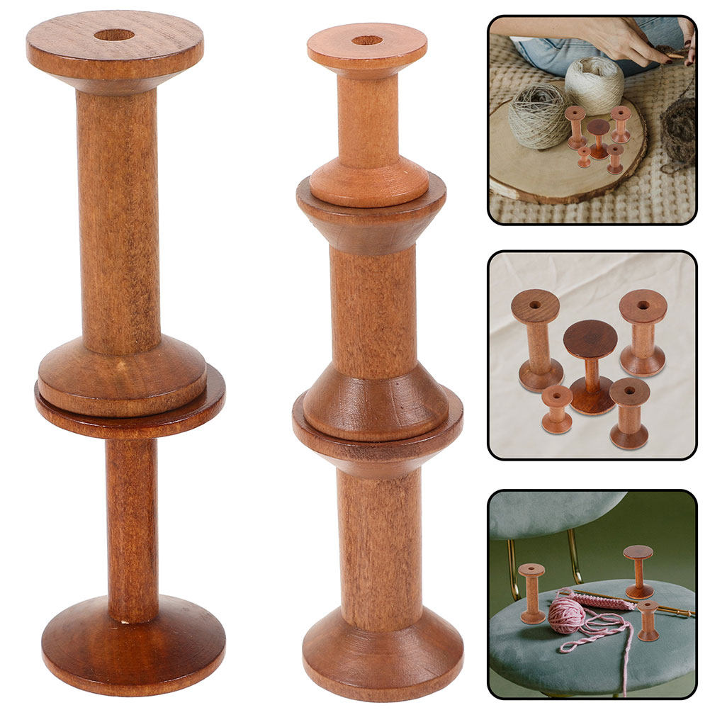 7Pcs Wooden Thread Spools Vint - огляд і ціна Thread Bobbins Empty