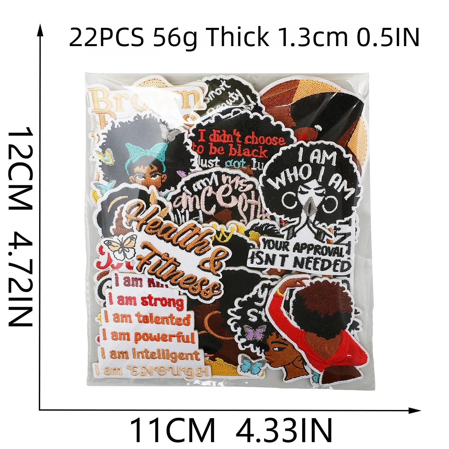 1/5PCS Cartoon Black Embroider - огляд і ціна Sewing Labels