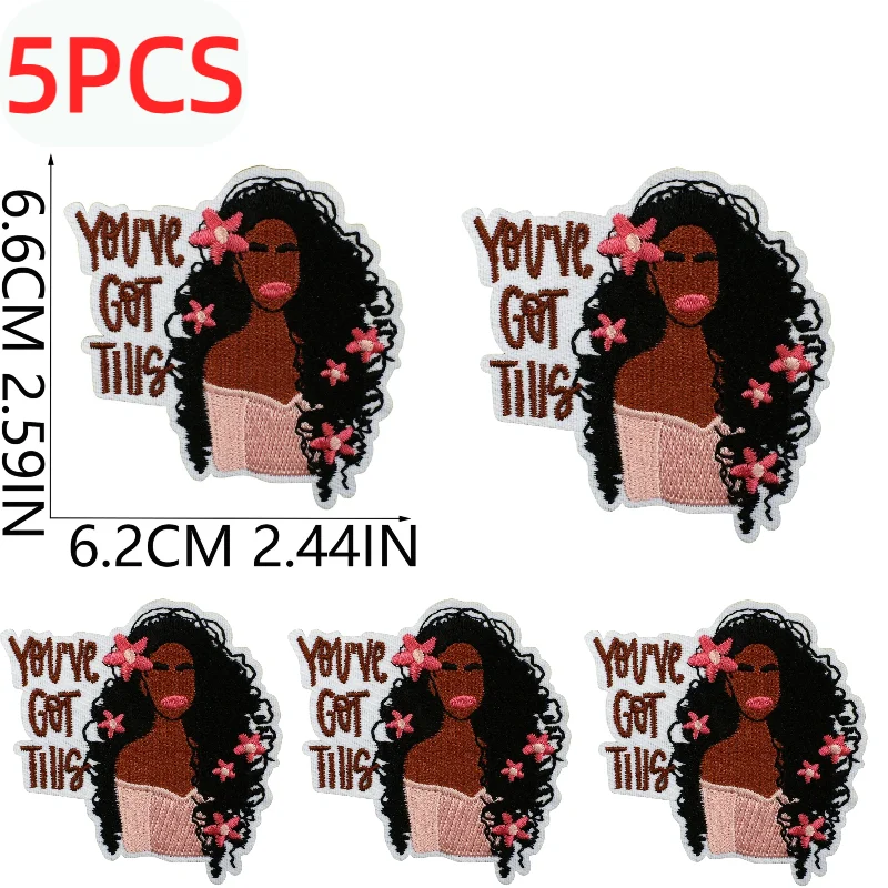 1/5PCS Cartoon Black Embroider - огляд і ціна Sewing Labels