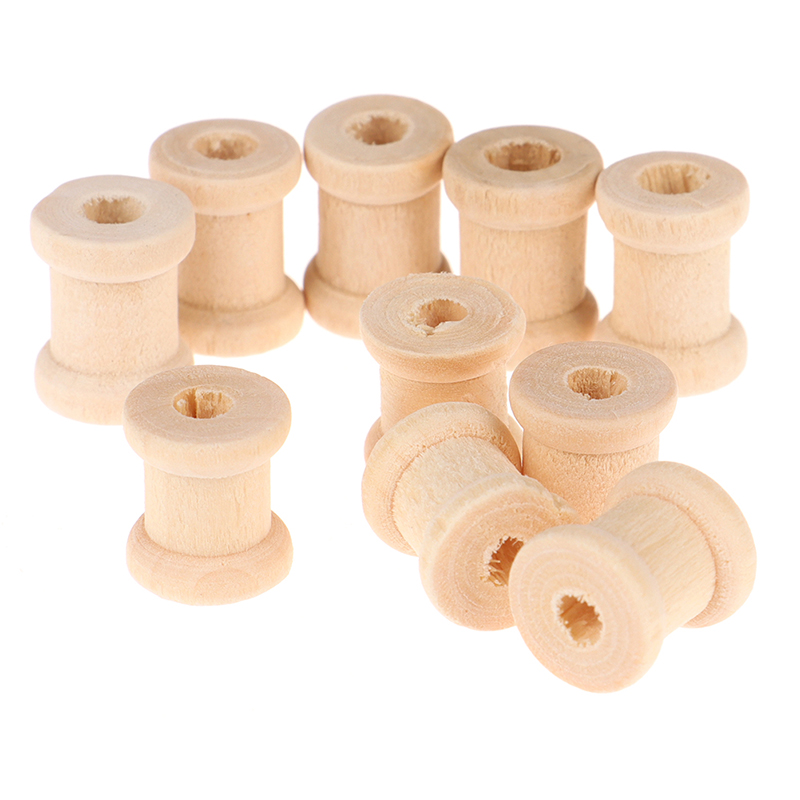 100PCS Wooden Empty Thread Spo - огляд і ціна Thread Bobbins Empty