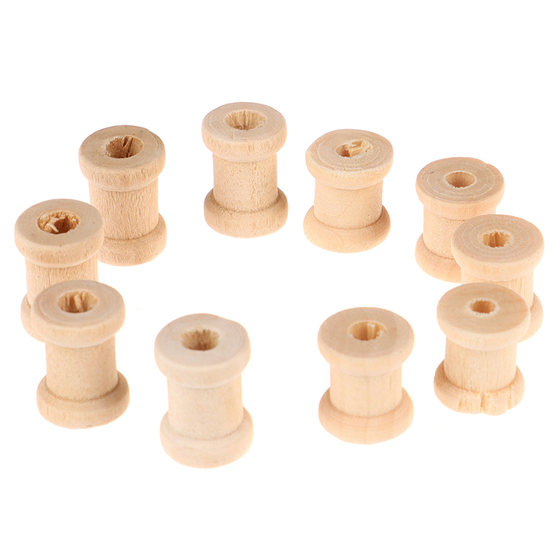 100PCS Wooden Empty Thread Spo - огляд і ціна Thread Bobbins Empty