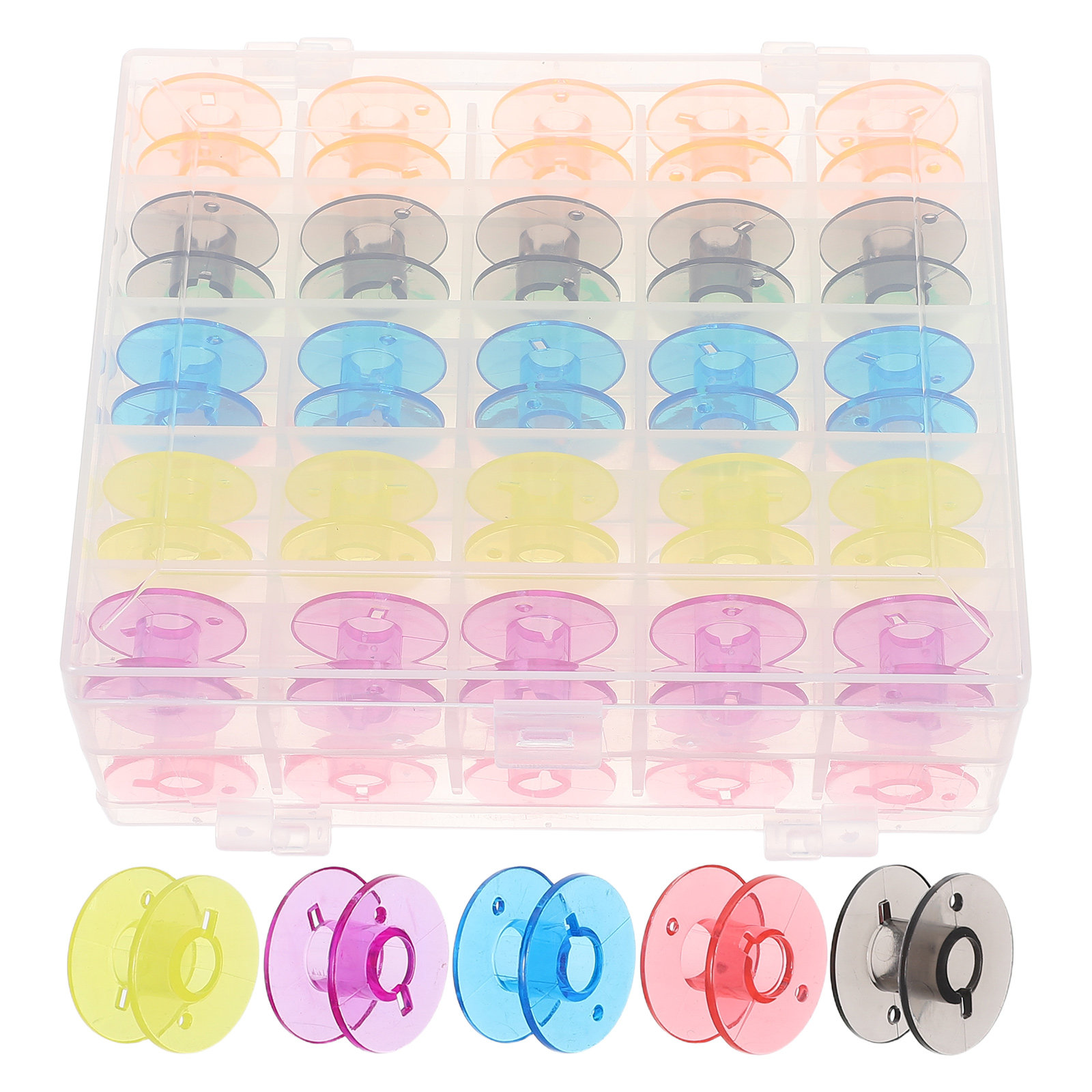 50Pcs Plastic Embroidery Bobbi - огляд і ціна Thread Bobbins Empty