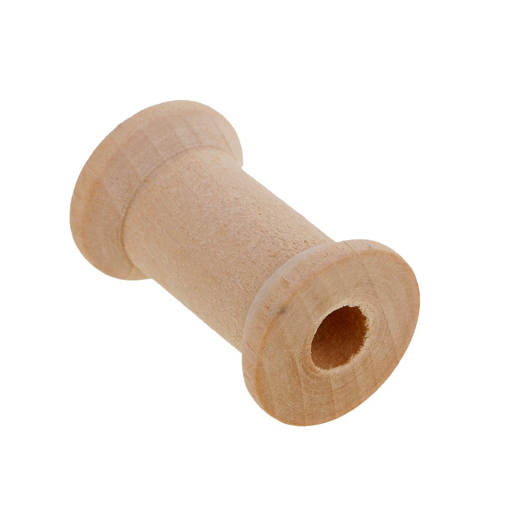 Wooden Empty Bobbin Set 20 Pie - огляд і ціна Thread Bobbins Empty