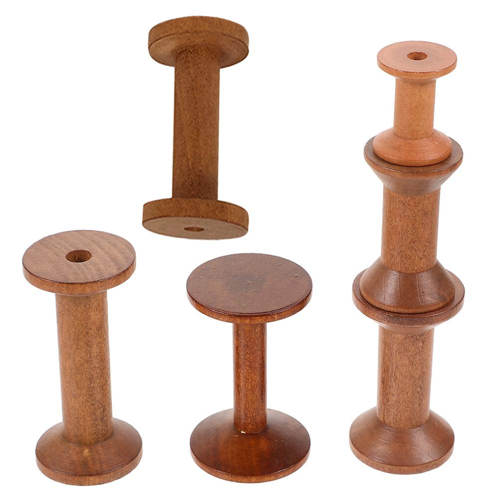 6Pcs Vintage Wooden Thread Spo - огляд і ціна Thread Bobbins Empty