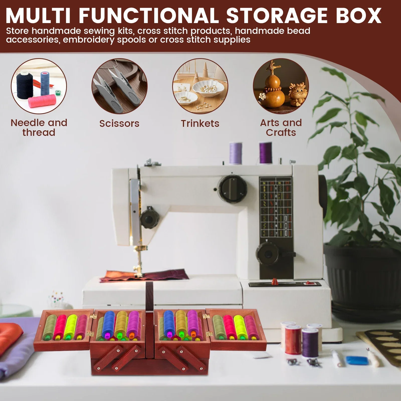 Expandable Sewing Thread Box W - огляд і ціна Thread Bobbins Empty
