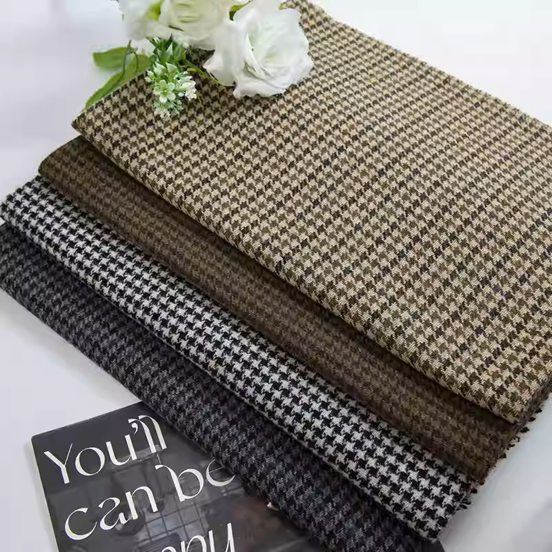Light Coffee Small Houndstooth - огляд і ціна Sewing Tweed