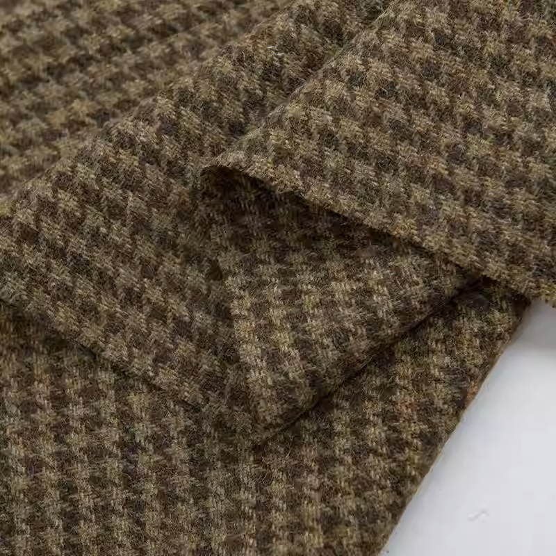 Light Coffee Small Houndstooth - огляд і ціна Sewing Tweed