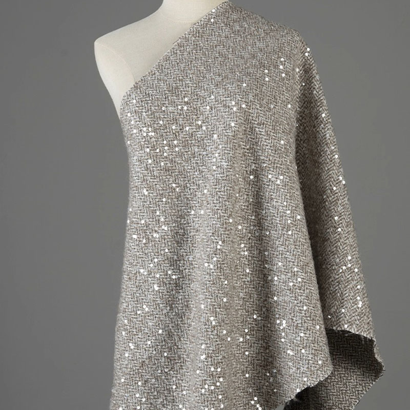 Light Grey With Sequin Yarn-Dy - огляд і ціна Sewing Tweed