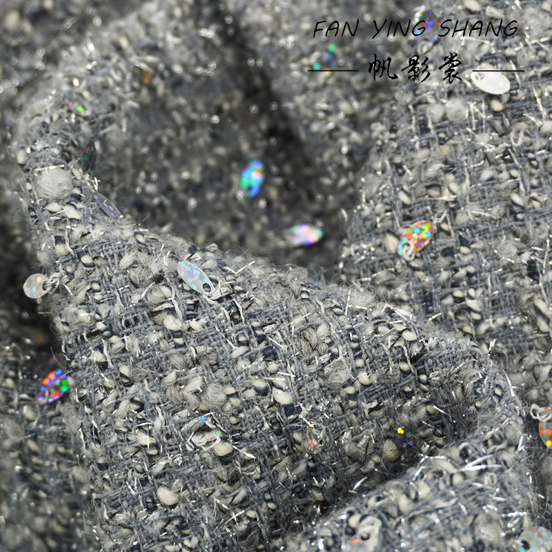 2025 Fashion Gray Sequins Wool - огляд і ціна Sewing Tweed