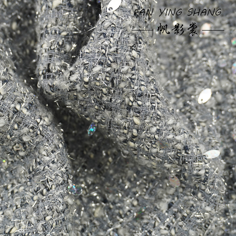 2025 Fashion Gray Sequins Wool - огляд і ціна Sewing Tweed