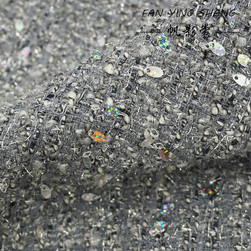 2025 Fashion Gray Sequins Wool - огляд і ціна Sewing Tweed