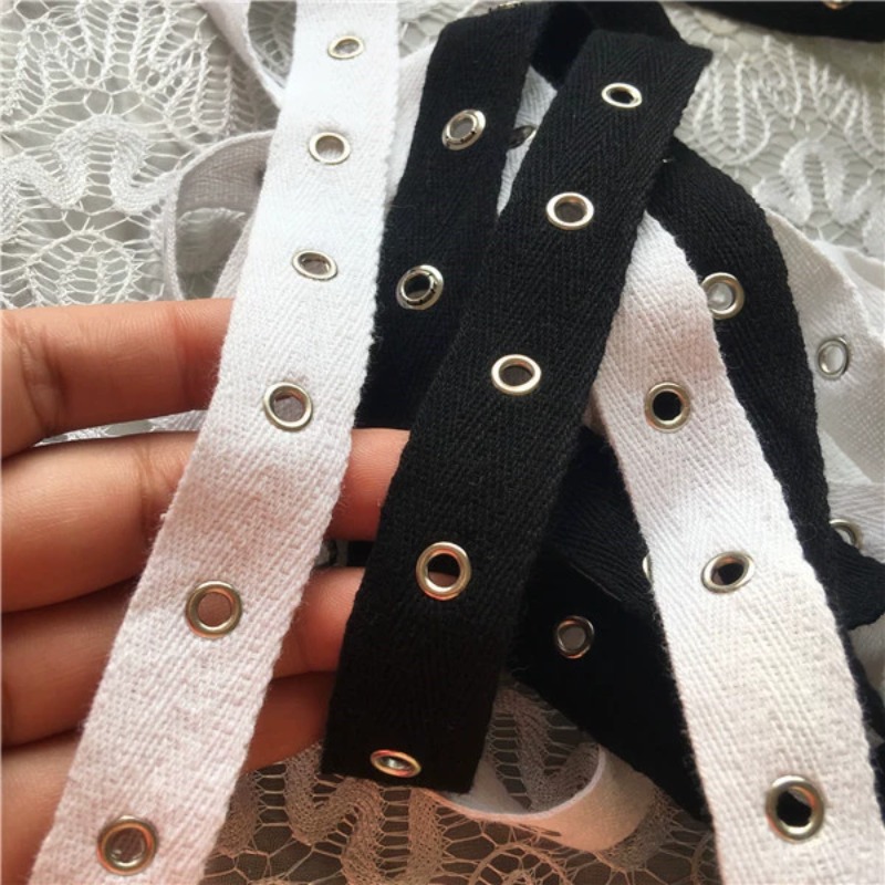 Black and White Cotton Webbing - огляд і ціна Sewing Eyelet Fabric