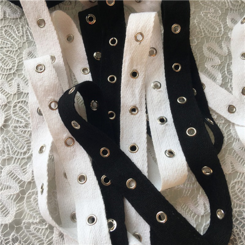 Black and White Cotton Webbing - огляд і ціна Sewing Eyelet Fabric