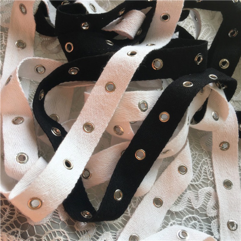 Black and White Cotton Webbing - огляд і ціна Sewing Eyelet Fabric