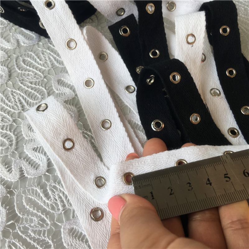 Black and White Cotton Webbing - огляд і ціна Sewing Eyelet Fabric