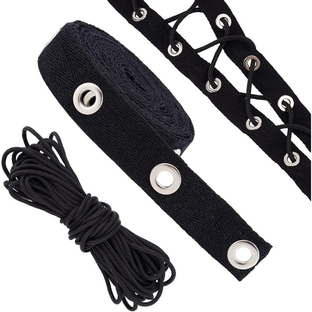 3 Yards Eyelet Tape Trim Black - огляд і ціна Sewing Eyelet Fabric