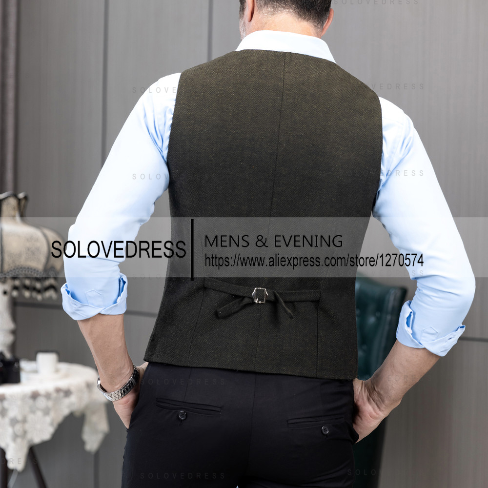 Men's Formal Suit Vest V-Neck  - огляд і ціна Sewing Tweed